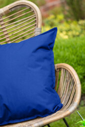 Waterproof Outdoor Garden Patio Cushion Cover And Inner Square Pack Of 2 Blue 60Cm X 60Cm - thumbnail 3