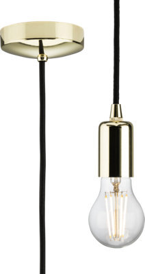 Knightsbridge 8270Lpb 1.8M Contemporary Pendant Set In A Polished Brass Finish - image 1
