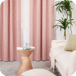 Deconovo Foil Printed Window Treatment 46 X 90 Inch Coral Pink 2 Panels Thermal Insulated Super Soft Eyelet Blackout Curtains - thumbnail 3