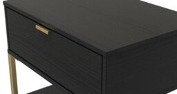 Madrid Open Lamp Table In Black Ash (Ready Assembled) - thumbnail 4