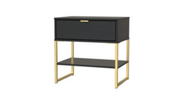 Madrid Open Lamp Table In Black Ash (Ready Assembled) - thumbnail 3