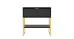 Madrid Open Lamp Table In Black Ash (Ready Assembled)
