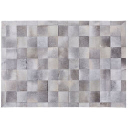 Beliani Rug Alacam Grey 160 X 230 Cm Leather - thumbnail 4