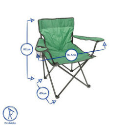 Harbour Housewares Folding Canvas Camping Chairs - Matt Black/beige - Pack Of 2 - thumbnail 3