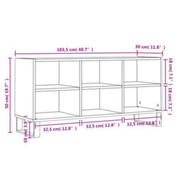 Berkfield Tv Cabinet Grey Sonoma 103.5X30X50 Cm Engineered Wood - thumbnail 9