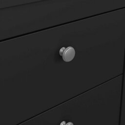 Wyld Haus Gossmere Black 2-Drawer Wooden Bedside Table With Silver Handles - thumbnail 7
