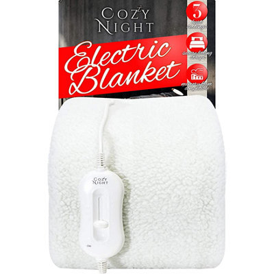 Cozy Nights Cozy Night Single Size Electric Blanket Heated With 3 Heat Settings - Quick Fit Underblanket - Fleece Material Machine Washable - image 1