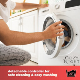 Cozy Nights Cozy Night Single Size Electric Blanket Heated With 3 Heat Settings - Quick Fit Underblanket - Fleece Material Machine Washable - thumbnail 5