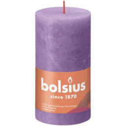 Vibrant Bolsius Rustic Shine Pillar Candle 130 X 68mm - Violet - thumbnail 2