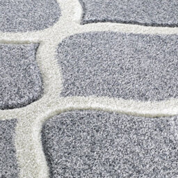 Grey Easy To Clean Geometric Modern Rug For Dining Room-120Cm X 170Cm - thumbnail 2