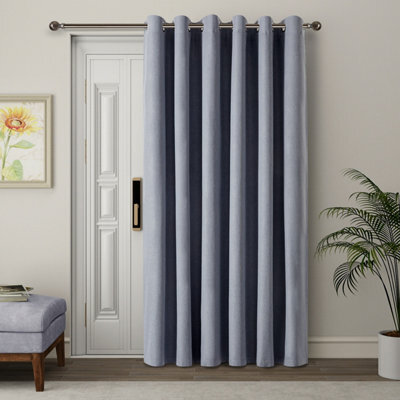 Luxury Ameha Linen Texture 100% Blackout Curtain,135Gsm Thermal & Energy Efficient Single Panel 66'x84' Grey Curtain Uk Home Décor - image 1