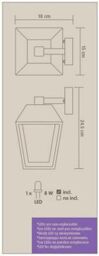 Blooma Dalton Fixed Matt White Mains-Powered Led Outdoor Wall Light 460Lm - thumbnail 3