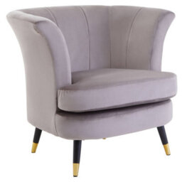 Orsina Mink Velvet Scalloped Chair, Long-Lasting Scallop Chair Velvet, Body Supportive Scalloped Armchair - thumbnail 2