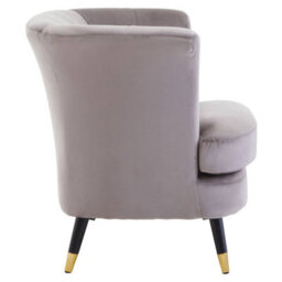 Orsina Mink Velvet Scalloped Chair, Long-Lasting Scallop Chair Velvet, Body Supportive Scalloped Armchair - thumbnail 3