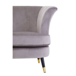 Orsina Mink Velvet Scalloped Chair, Long-Lasting Scallop Chair Velvet, Body Supportive Scalloped Armchair - thumbnail 5