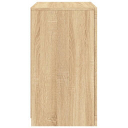 Berkfield Side Cabinets With Led Lights 2 Pcs Sonoma Oak Engineered Wood - thumbnail 9