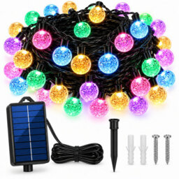 Shopnbits 16M 80 Led Solar String Lights Multicolour, Ip65 Waterproof, 8 Modes, Auto On/off, 22mm Globe Lights - thumbnail 1