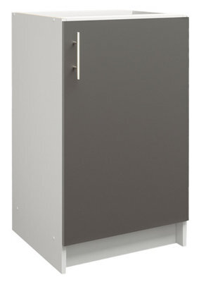 Jd Greta Kitchen Base Unit 500mm Storage Cabinet With Door Shelf 50Cm - Dark Grey Matt - image 1