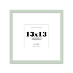 "13X13"" Mint Green Picture Frame - 13X13"" Square Frame With 10X10"" Mount For 13X13""/10X10"" Pictures Moderrn Style Thin Edge, 1 Pack" - thumbnail 1