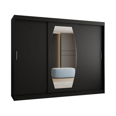 Arte Rossa Sliding Door Wardrobe 250Cm Black - Elevated Storage For Design-Led Homes - image 1