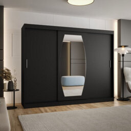 Arte Rossa Sliding Door Wardrobe 250Cm Black - Elevated Storage For Design-Led Homes - thumbnail 2