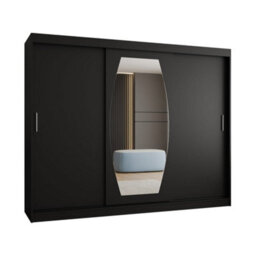 Arte Rossa Sliding Door Wardrobe 250Cm Black - Elevated Storage For Design-Led Homes - thumbnail 1