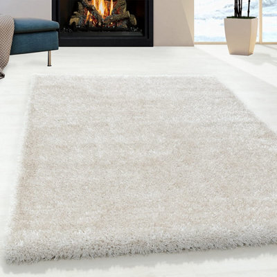 Abaseen 80X150Cm Cream Cosy Shaggy Rug, Rectangular Extra Soft Touch 5Cm Heavy Thick Pile, Modern Area Rugs Living & Bedroom - image 1