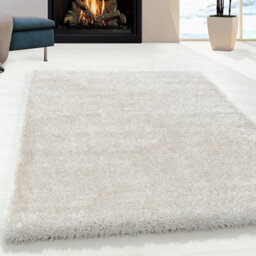 Abaseen 80X150Cm Cream Cosy Shaggy Rug, Rectangular Extra Soft Touch 5Cm Heavy Thick Pile, Modern Area Rugs Living & Bedroom - thumbnail 1