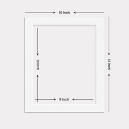 Ak Frames 12X10 White Picture Mounts To Fit 8X6 Aperture Size - Mount Board Only (No Frame Included) - thumbnail 3