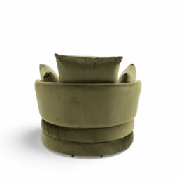 Accent Swivel Chair In Sage Green Velvet - thumbnail 7