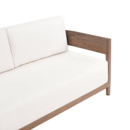Beliani Garden Sofa 3 Seater Sampieri Metal Brown - thumbnail 6