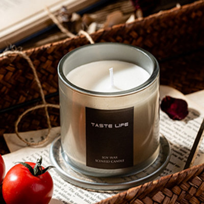 Living And Home Grey Smokeless Soy Wax Scented Jar Candle Christmas Table Candle Lychee And White Tea 850G - image 1