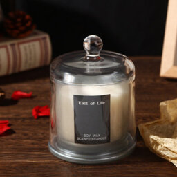 Living And Home Grey Smokeless Soy Wax Scented Jar Candle Christmas Table Candle Lychee And White Tea 850G - thumbnail 3