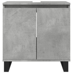 Berkfield Bathroom Cabinet Concrete Grey 58X33X60 Cm Engineered Wood - thumbnail 4