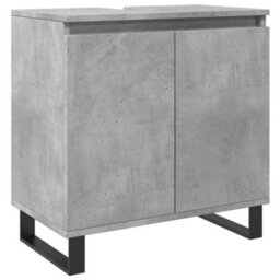 Berkfield Bathroom Cabinet Concrete Grey 58X33X60 Cm Engineered Wood - thumbnail 2