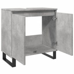 Berkfield Bathroom Cabinet Concrete Grey 58X33X60 Cm Engineered Wood - thumbnail 7
