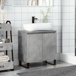 Berkfield Bathroom Cabinet Concrete Grey 58X33X60 Cm Engineered Wood - thumbnail 3