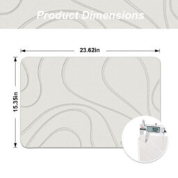 Fino Stone Stone Bath Mat Diatomaceous Earth Shower Mat Non-Slip Super Absorbent Diatomite Stone Mats For Bathroom Floor Quick-Drying - thumbnail 8