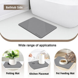 Fino Stone Stone Bath Mat Diatomaceous Earth Shower Mat Non-Slip Super Absorbent Diatomite Stone Mats For Bathroom Floor Quick-Drying - thumbnail 4