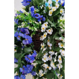 Artificial Hanging Basket Plants Flowers Garden Grass Ivy Leaf Fern Foliage Pot - 1 Hanging Basket - thumbnail 4