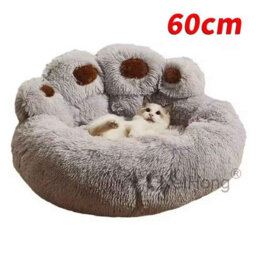 Donut Pet Bed, Soft Plush Calming Cat And Dog Bed, Washable Anti Anxiety Cushion - thumbnail 1