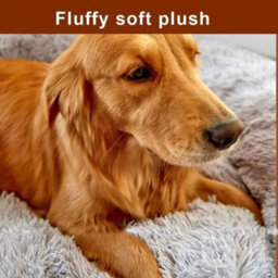 Donut Pet Bed, Soft Plush Calming Cat And Dog Bed, Washable Anti Anxiety Cushion - thumbnail 4