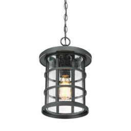 Stylish Outdoor Ip44 Chain Lantern With 1 Bulb - Earth Black Led E27 60W - thumbnail 3