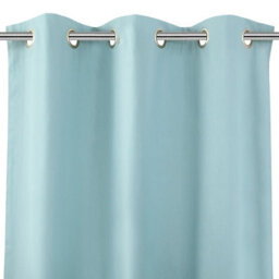 GoodHome Hiva Light Blue Solid Dyed Lined Eyelet Curtain (W)117Cm (L)137Cm, Pair - thumbnail 1
