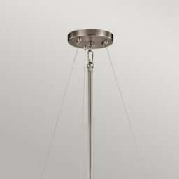 Luminosa Lighting Elstead Silver Coral 3 Light Ceiling Duo-Mount Pendant Classic Pewter, E27 - thumbnail 3