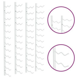Vidaxl Wall Mounted Wine Rack For 24 Bottles 2 Pcs White Iron - thumbnail 6