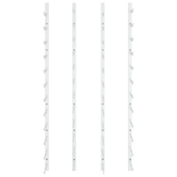 Vidaxl Wall Mounted Wine Rack For 24 Bottles 2 Pcs White Iron - thumbnail 4