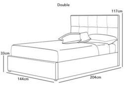 Horwood Silver Crushed Velvet Gas Lift Ottoman Storage Double Bed Frame 4Ft6 - thumbnail 2