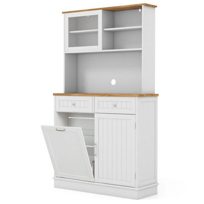 Kitchen Buffet Freestanding Kitchen Pantry Storage Cabinet Cupboard W/4 Doors - image 1