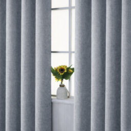 Bedlooms Grey Linen Curtain 100% Blackout Thermal Insulated Eyelet Curtain (Pair) 46 X 54 Inches With Tie Back Two - thumbnail 8